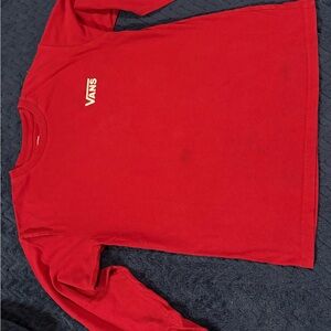 Kids Medium Vans Classic Red Long Sleeve Tee